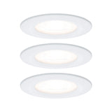 LED Einbauleuchte 3-Step-Dim Nova Basisset starr IP44 rund 78mm GU10 3x6,5W 3x460lm 230V dimmbar 2700K Weiss matt