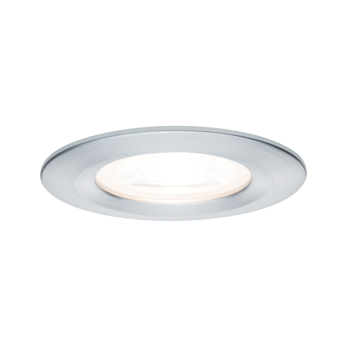 LED Einbauleuchte 3-Step-Dim Nova IP44 rund 78mm GU10 6,5W 460lm 230V dimmbar 2700K Alu gedreht