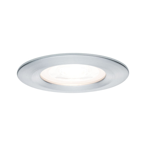 LED Einbauleuchte 3-Step-Dim Nova IP44 rund 78mm GU10 6,5W 460lm 230V dimmbar 2700K Alu gedreht