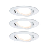 LED Einbauleuchte 3-Step-Dim Nova Coin 3-Step-Dim Basisset schwenkbar rund 84mm 50 Grad Coin 3x6W 3x470lm 230V dimmbar 2700K Weiss matt