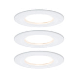 LED Einbauleuchte 3-Step-Dim Nova Coin Basisset starr IP44 rund 78mm Coin 3x6W 3x470lm 230V dimmbar 2700K Weiss matt