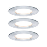 LED Einbauleuchte 3-Step-Dim Nova Coin Basisset starr IP44 rund 78mm Coin 3x6W 3x470lm 230V dimmbar 2700K Alu gedreht