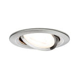 Einbauleuchte Nova schwenkbar rund 84mm 50 Grad GU10 max. 35W 230V dimmbar Eisen gebuerstet