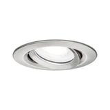 LED Einbauleuchte Nova Plus Einzelleuchte schwenkbar IP65 rund 93mm 30 Grad GU10 6W 470lm 230V dimmbar 4000K Eisen gebuerstet