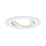 LED Einbauleuchte Nova Plus Coin Einzelleuchte schwenkbar IP65 rund 93mm 30 Grad Coin 6W 470lm 230V dimmbar 2700K Weiss matt