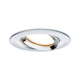 LED Einbauleuchte Nova Plus Coin Einzelleuchte schwenkbar IP65 rund 93mm 30 Grad Coin 6W 470lm 230V dimmbar 2700K Chrom