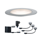 Plug & Shine LED Bodeneinbauleuchte Floor Eco Basisset IP67 3000K 3x2W 21VA Silber