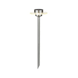 Solar LED Gartenstrahler Ufo IP44 3000K Edelstahl/Klar