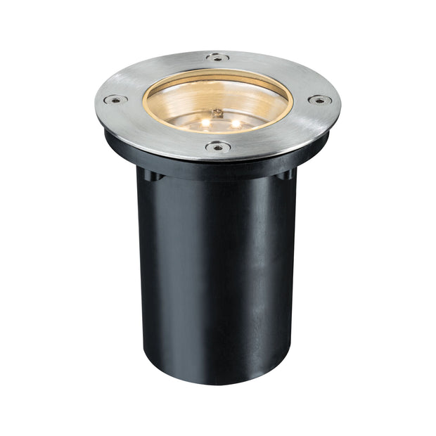 LED Bodeneinbauleuchte IP67 rund 110mm 2700K 1,2W 20lm 230V Edelstahl Metall