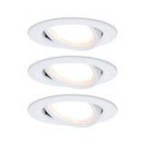 LED Einbauleuchte Nova Plus Coin Basisset schwenkbar rund 84mm 50 Grad Coin 3x6W 3x470lm 230V dimmbar 2700K Weiss matt