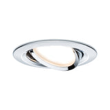 LED Einbauleuchte Nova Plus Coin Einzelleuchte schwenkbar rund 84mm 50 Grad Coin 6W 470lm 230V dimmbar 2700K Chrom