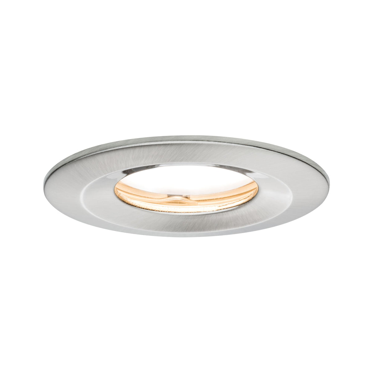 LED Einbauleuchte Nova Plus Coin starr IP65 rund 78mm Coin 6W 470lm 230V dimmbar 2700K Eisen gebuerstet
