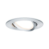 LED Einbauleuchte Nova Plus Coin Einzelleuchte schwenkbar rund 84mm 50 Grad Coin 6W 470lm 230V dimmbar 2700K Alu gedreht