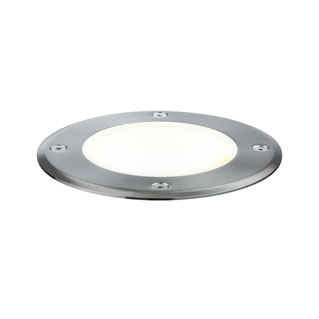 Plug & Shine LED Bodeneinbauleuchte Floor Einzelspot IP67 3000K 6W 38 Grad Silber