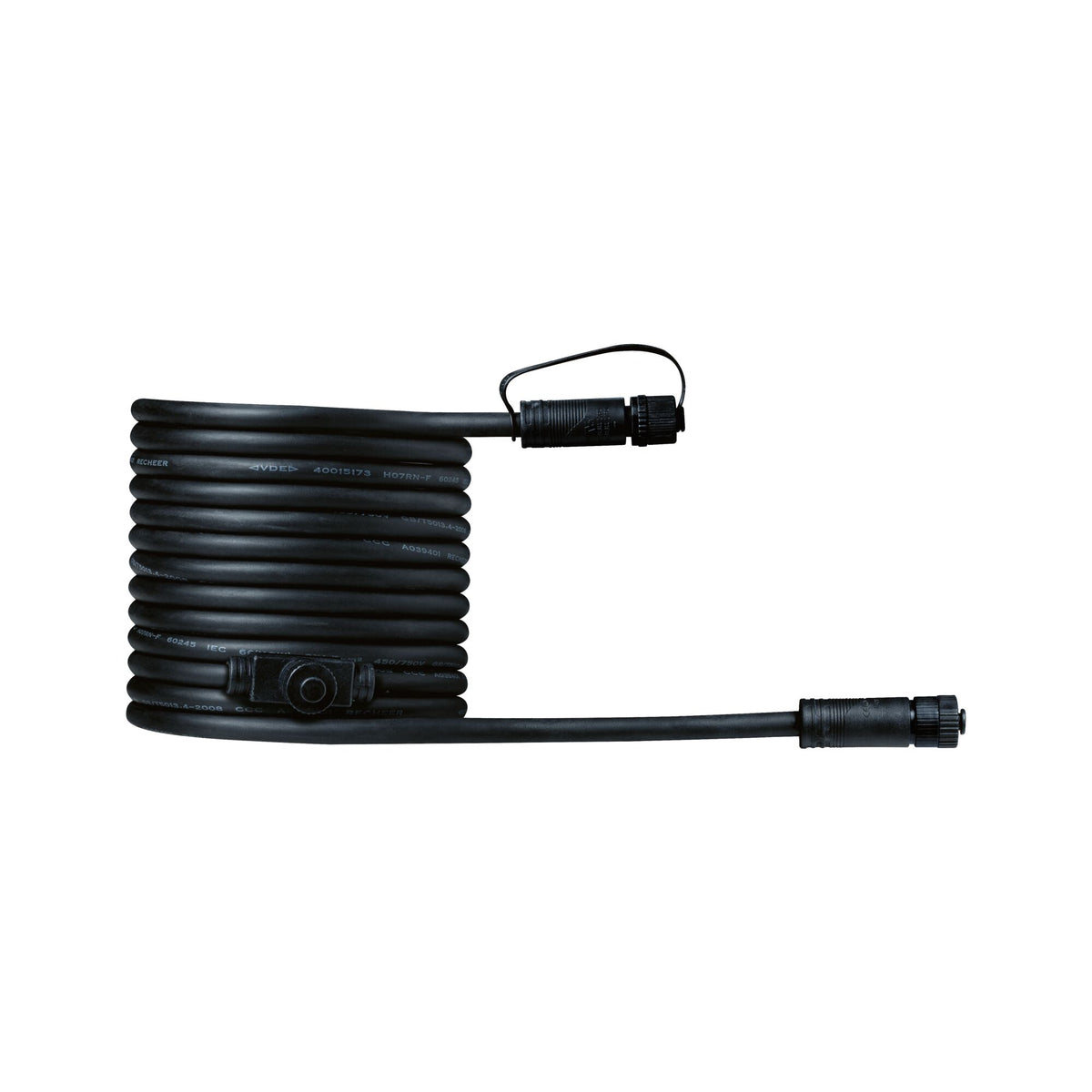 Plug & Shine Kabel 5m 2 Ausgaenge IP68 Schwarz