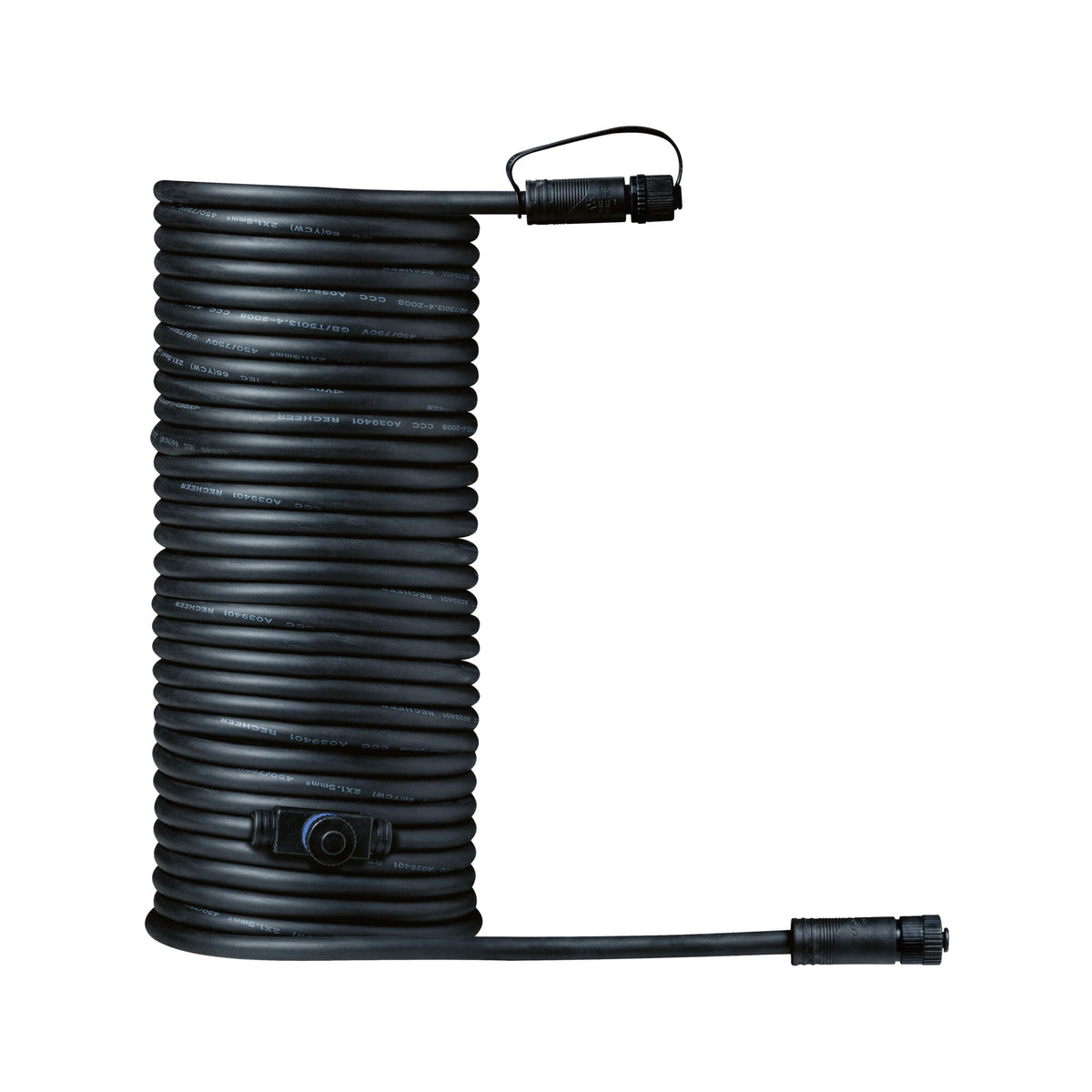 Plug & Shine Kabel 10m 2 Ausgaenge IP68 Schwarz