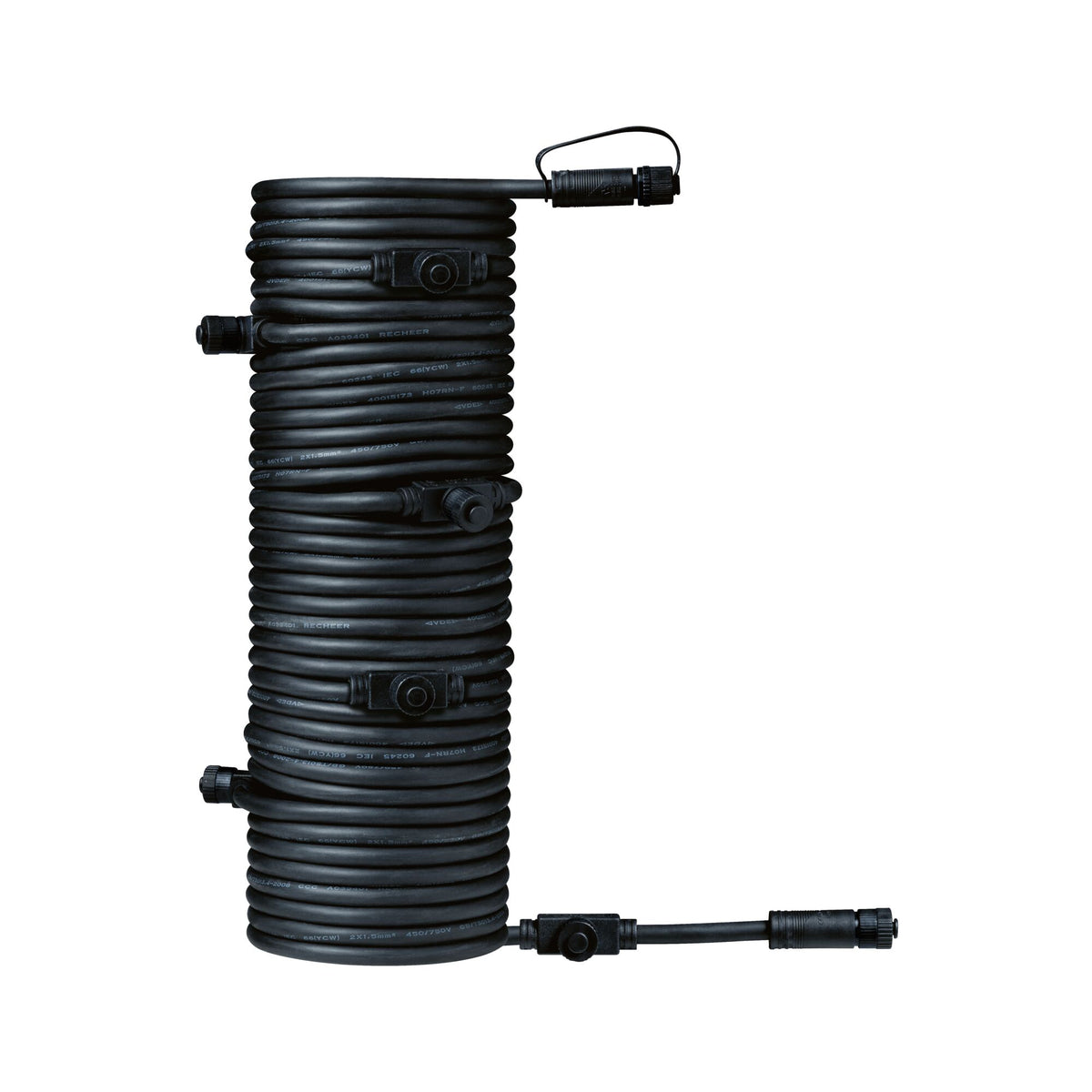 Plug & Shine Kabel 15m 7 Ausgaenge IP68 Schwarz