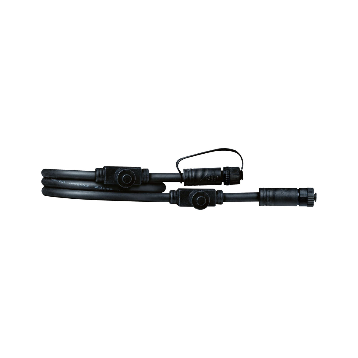 Plug & Shine Kabel 1m 3 Ausgaenge IP68 Schwarz