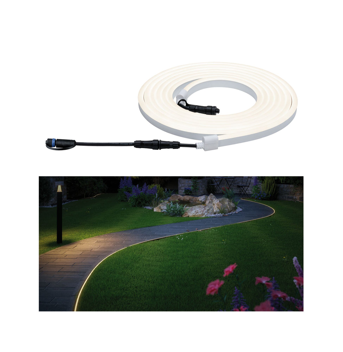 Plug & Shine LED Strip Warmweiss Einzelstrip 5m IP67 31W 2500lm 3000K