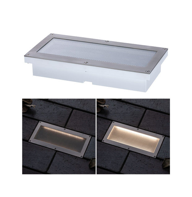 Solar LED Bodeneinbauleuchte Aron Bewegungsmelder IP67 3000K 40lm Weiss
