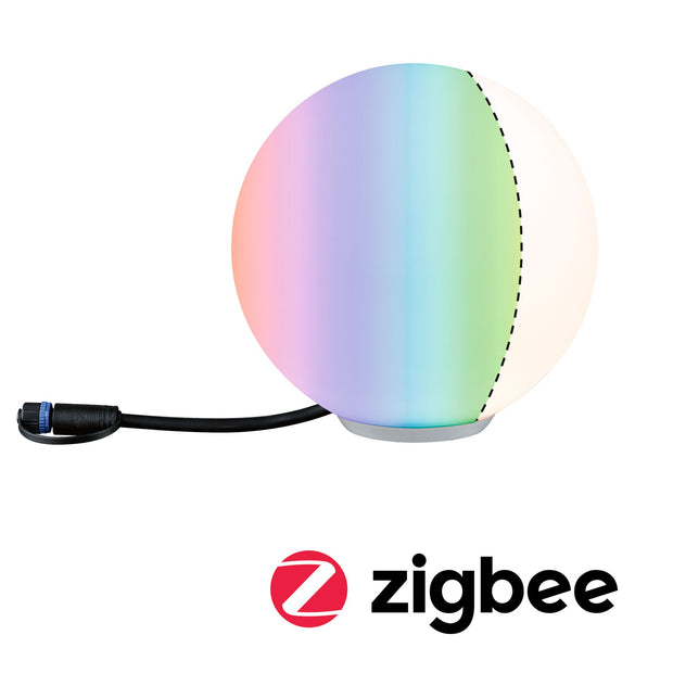 Plug & Shine LED Lichtobjekt Smart Home Zigbee 3.0 Globe IP65 RGBW+ 2,9W Weiss