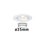 LED Einbauleuchte Nova Mini Coin Einzelleuchte schwenkbar rund 66mm 15 Grad Coin 4W 310lm 230V 2700K Weiss matt
