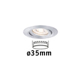 LED Einbauleuchte Nova Mini Coin Einzelleuchte schwenkbar rund 66mm 15 Grad Coin 4W 310lm 230V 2700K Alu gedreht