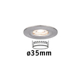 LED Einbauleuchte Nova Mini Coin Einzelleuchte starr IP44 rund 65mm Coin 4W 310lm 230V 2700K Eisen gebuerstet