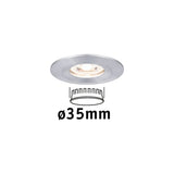 LED Einbauleuchte Nova Mini Coin Einzelleuchte starr IP44 rund 65mm Coin 4W 310lm 230V 2700K Alu gedreht