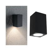 LED Wandleuchte Flame IP44 eckig 58x103mm 3000K 3,8W 320lm 230V 75 Grad Anthrazit Aluminium