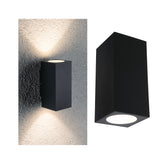 LED Wandleuchte Flame IP44 eckig 58x128mm 3000K 2x3,5W 2x260lm 230V 75 Grad Anthrazit Aluminium