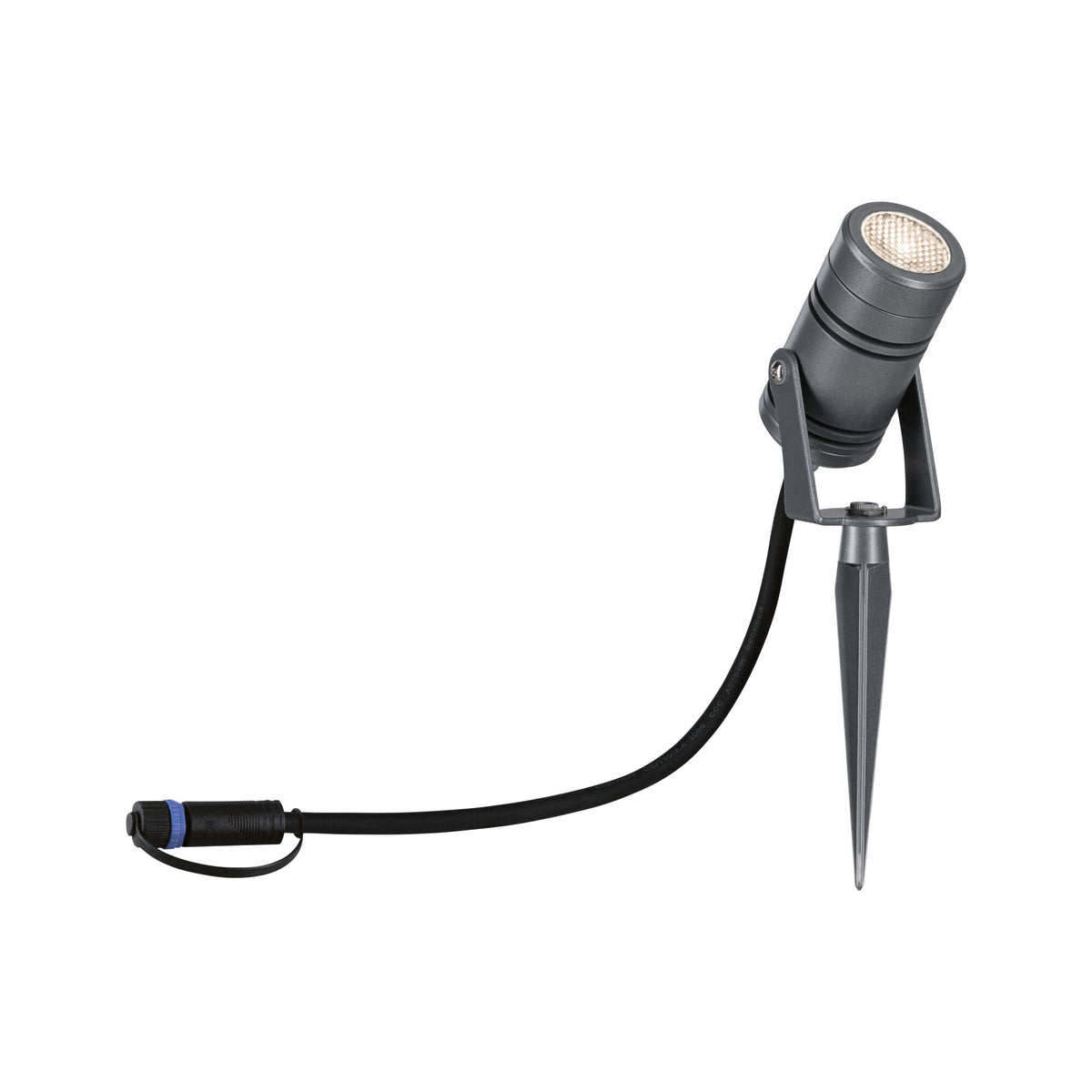 Plug & Shine LED Gartenstrahler Radon Einzelspot IP65 3000K 11W Grau