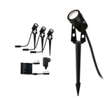 Plug & Shine LED Gartenstrahler Warmweiss Basisset IP65 3000K 3x2W 21VA Schwarz