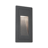 LED Aussenwandeinbauleuchte High IP44 eckig 103x62mm 3000K 4W 30lm 230V Schwarz Aluminium