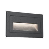 LED Aussenwandleuchte Long IP44 eckig 103x62mm 3000K 4W 30lm 230V Schwarz Aluminium
