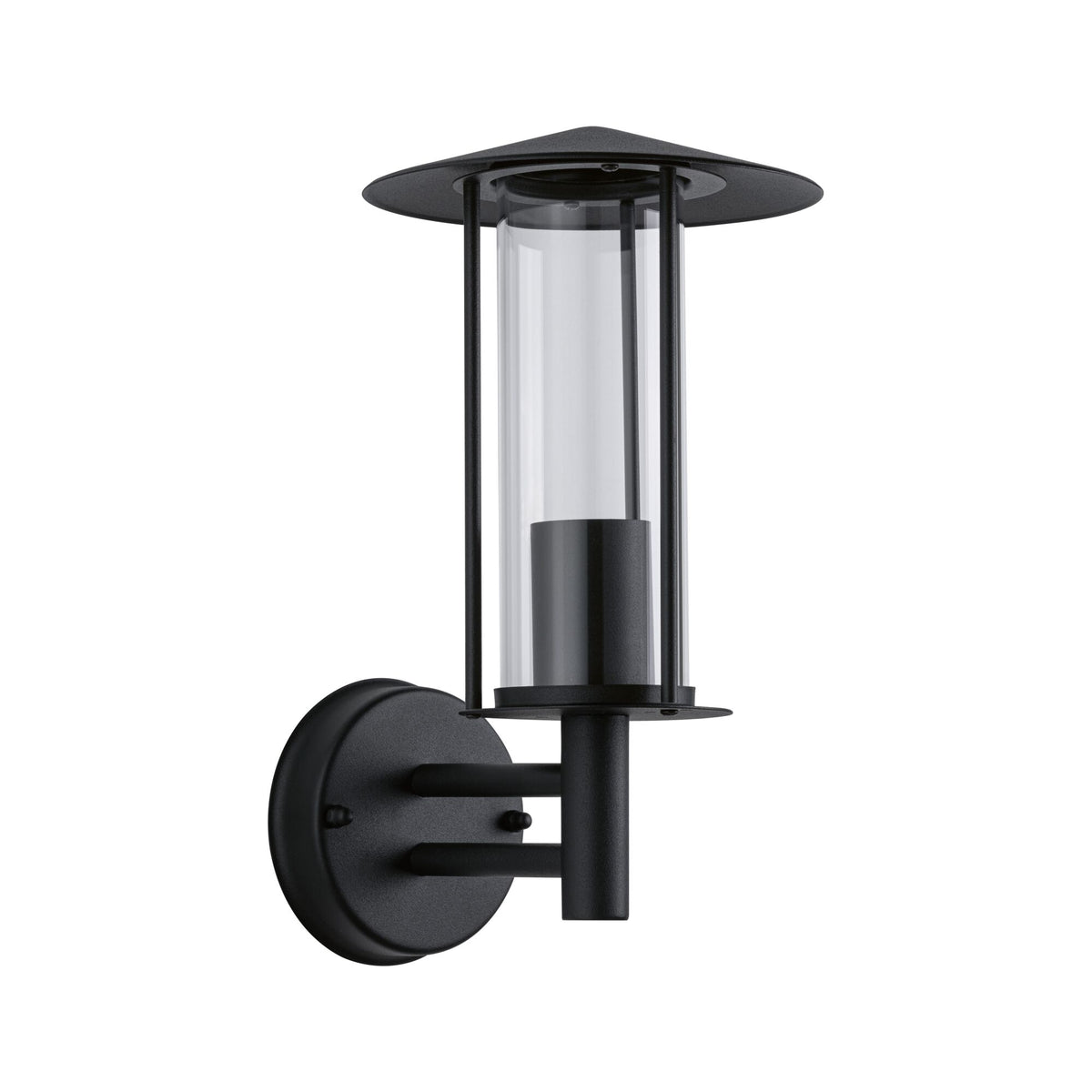 Aussenwandleuchte Classic IP44 173mm max. 15W 230V Dunkelgrau Metall/Glas