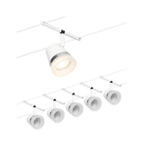CorDuo Seilsystem Cone Basisset GU5,3 max. 5x10W 230/12V Weiss matt/Chrom