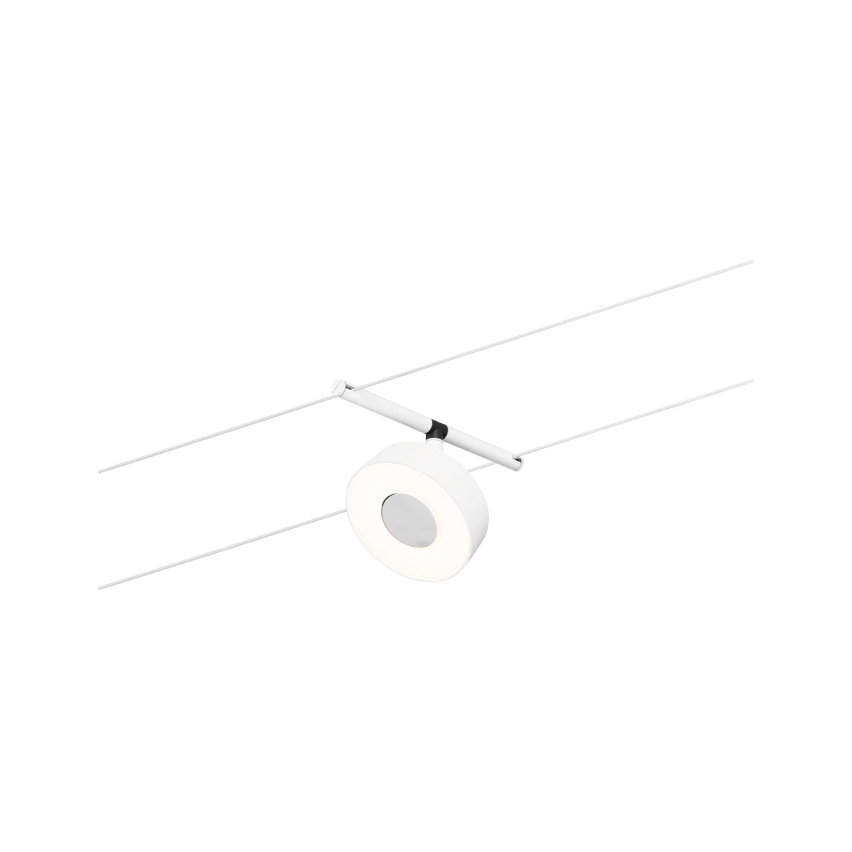 CorDuo LED Seilsystem Circle Einzelspot 180lm 5W 3000K 12V Weiss matt