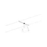 CorDuo LED Seilsystem Frame Einzelspot 280lm 4,8W 3000K 12V Weiss matt/Chrom