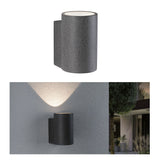 LED Aussenwandleuchte Concrea IP65 110x170mm 3000K 6,8W 300lm 230V Schwarzer Sandstein Beton
