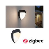 LED Aussenwandleuchte Smart Home Zigbee 3.0 Ikosea insektenfreundlich IP44 50x203mm Tunable Warm 4,4W 350lm 230V Anthrazit Kunststoff