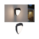 LED Aussenwandleuchte Ikosea Daemmerungsgesteuerter Bewegungsmelder (IR) seewasserresistent IP44 50x203mm 3000K 4,4W 350lm 230V Anthrazit Kunststoff