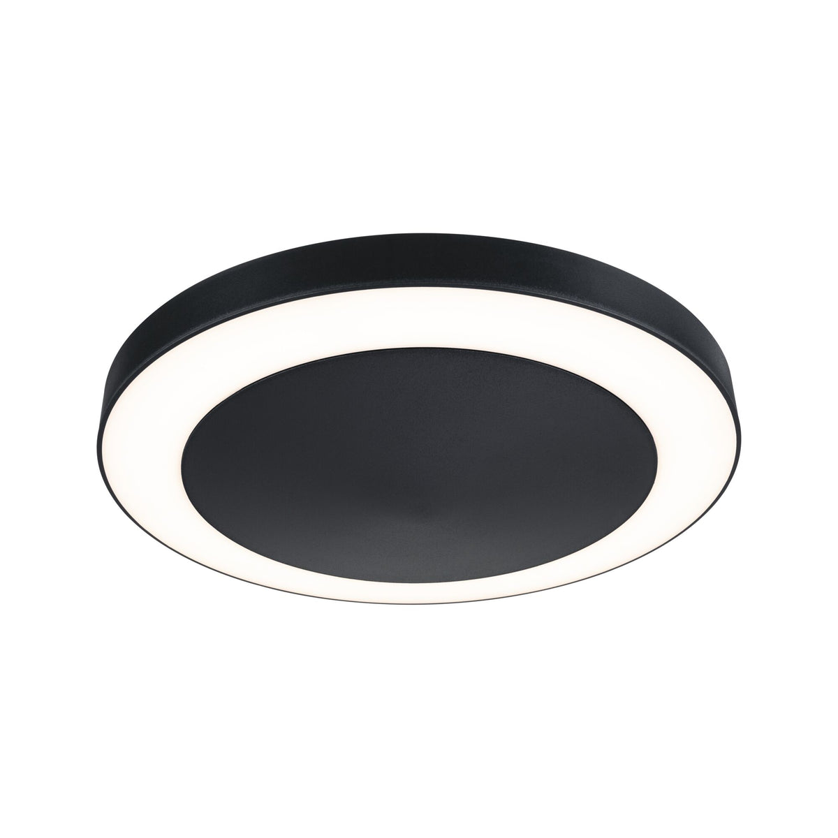 LED Deckenleuchte Circula Daemmerungssensor Daemmerungsgesteuerter Bewegungsmelder (IR) seewasserresistent IP44 rund 320mm 3000K 14W 880lm 230V Anthrazit Kunststoff