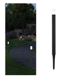 Plug & Shine LED Pollerleuchte Flarea Einzelleuchte IP65 zylindrisch 600mm 3000K 3,6W 150lm 24V Schwarz Metall