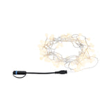 Plug & Shine LED Lichterkette Warmweiss IP44 3000K Schwarz