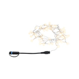 Plug & Shine LED Lichterkette Warmweiss IP44 3000K Schwarz