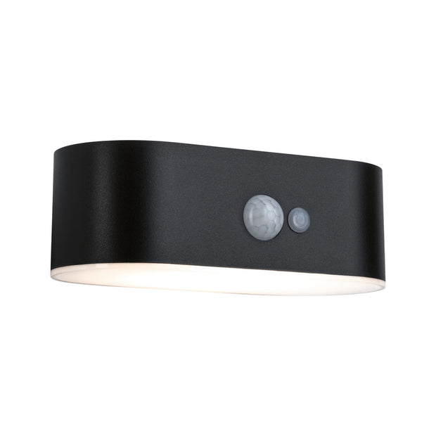 Solar LED Aussenwandleuchte Adya Bewegungsmelder IP44 3000K 200lm Schwarz