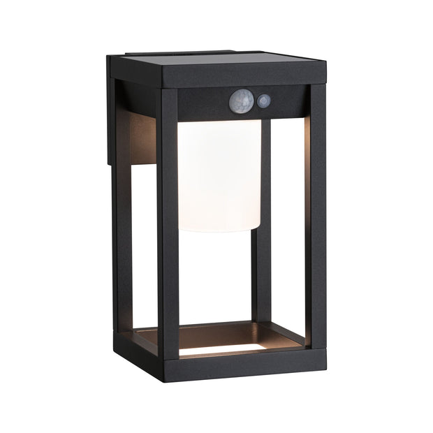 Solar LED Aussenwandleuchte Marisol Bewegungsmelder IP44 3000K 350lm Schwarz