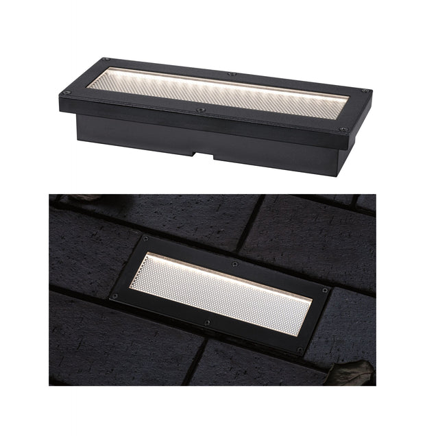Solar LED Bodeneinbauleuchte Domenic IP67 3000K 6lm Schwarz
