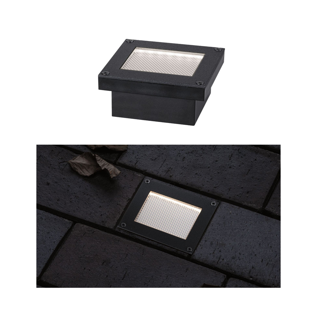 Solar LED Bodeneinbauleuchte Domenic IP67 3000K 6lm Schwarz